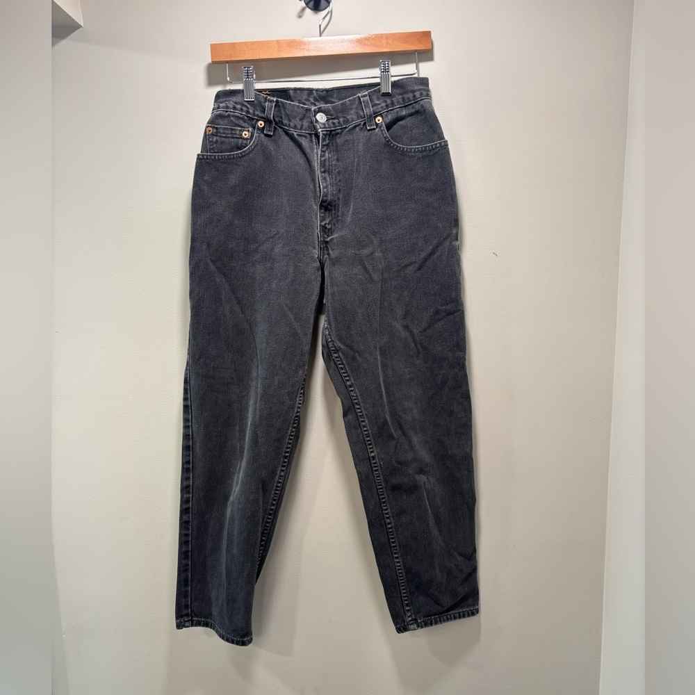 Vintage Levi's 550 Black Relaxed Fit Tapered Leg Jeans